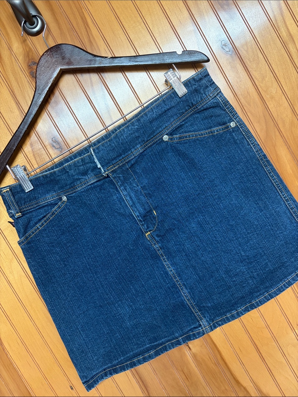 Polo Jeans Co Ralph Lauren VTG Denim Mini Skirt Extended Tab. Buffy The OC. 12